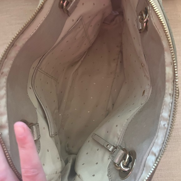 kate Spade Gold Coast Georgina Quilted Handbag Chain Link Straps -authentic - Picture 10 of 10